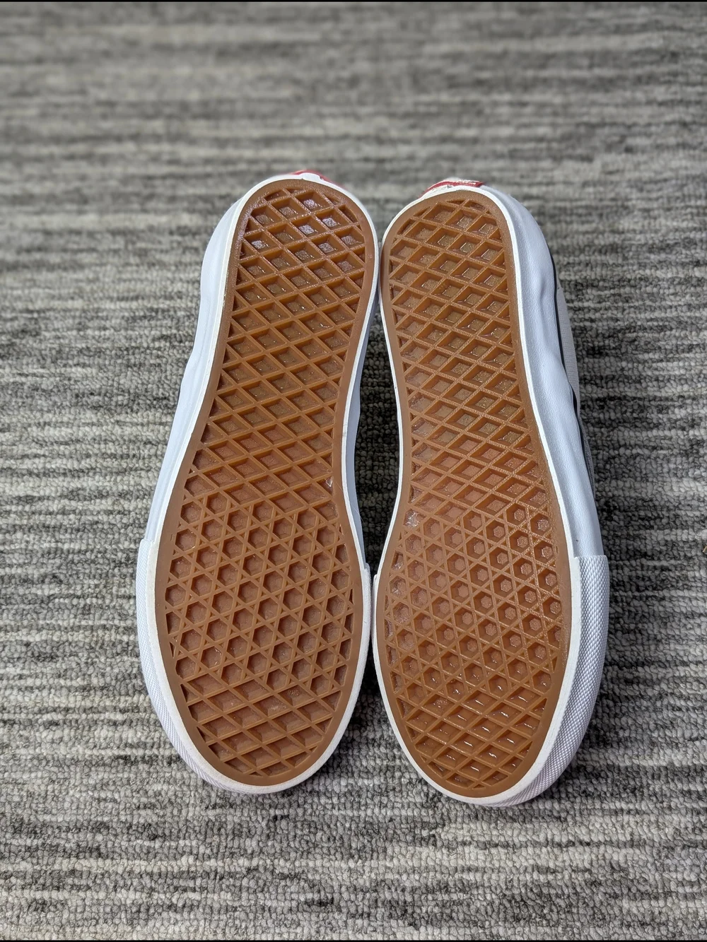 Vans Slip-Ons - Gray Suede & Ivory Canvas - Size 5.5Men/Youth/7 Women